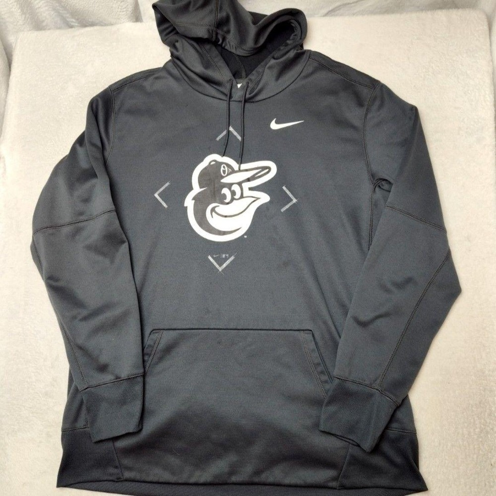 Baltimore Orioles Hoodie Mens XL Gray MLB Baseball Nike Pullover Sweatshirt